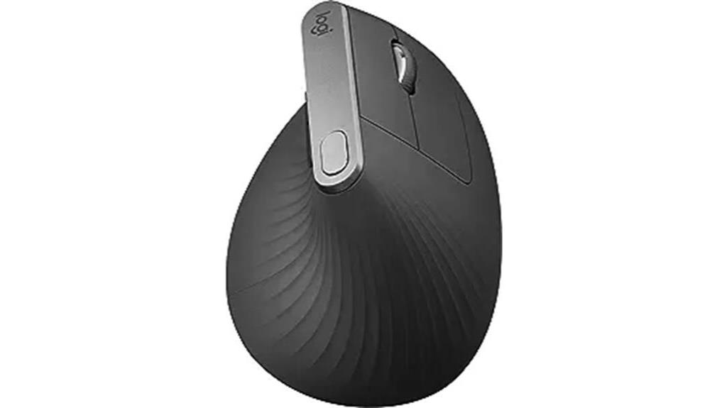 ergonomic wireless mouse graphite