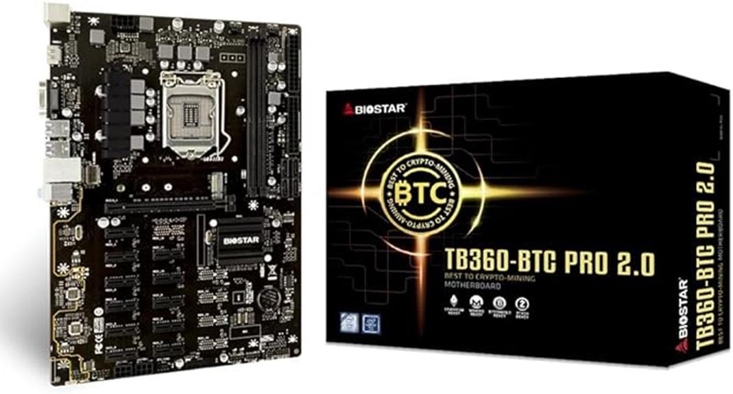 upgraded mining motherboard with tb360 btc pro 2 0
