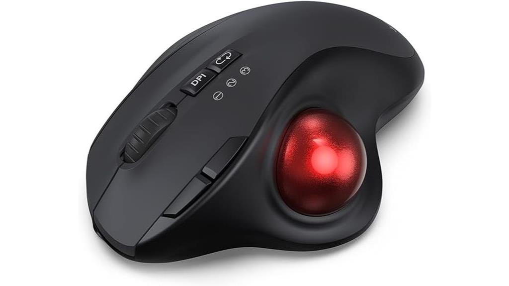 wireless dual mode trackball mouse