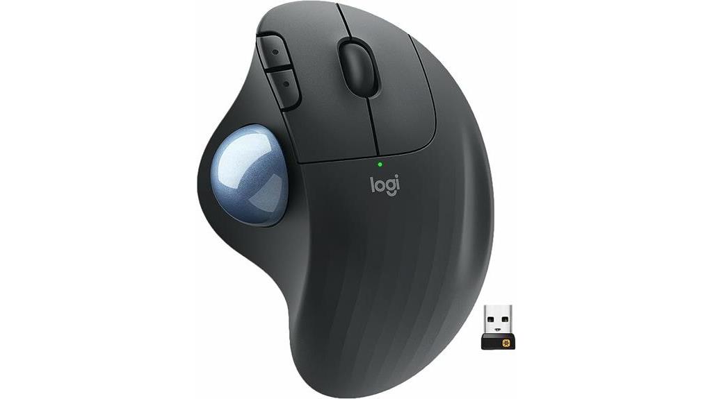 wireless trackball mouse black